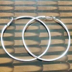 Big silver hoops